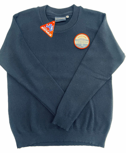 Crew neck Merino wool Jumper with Timbertop logo